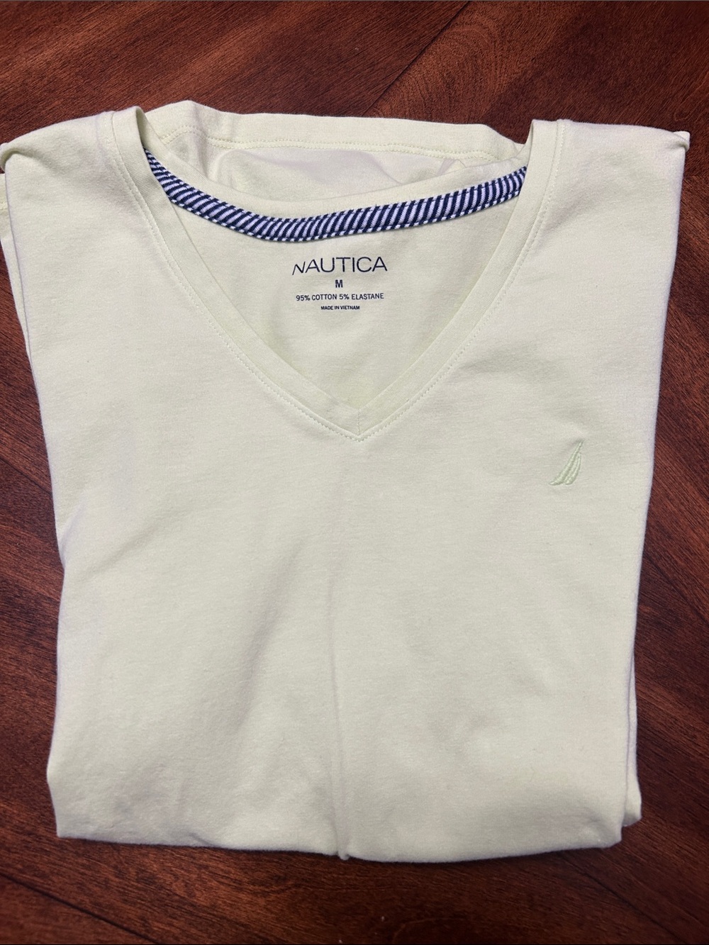 Nautica Pale Mint V-Neck Tee